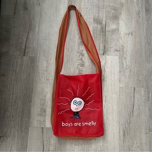 Todd Goldman "Stupid Factory, Where Boys Are Made" Boys Are Smelly Tote Bag RARE